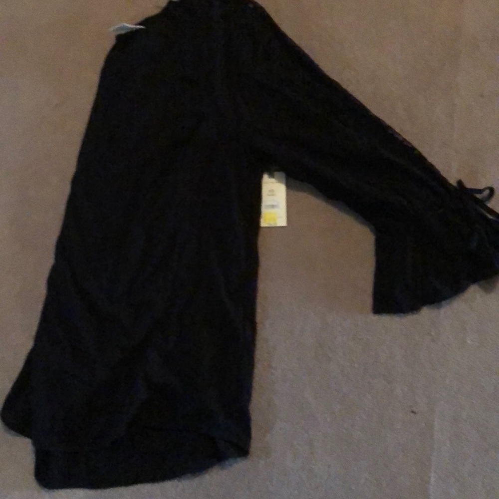 long sleeve, light weight shirt with lace sleeves